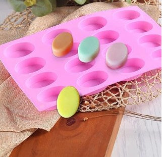 Silicone Mini Oval Soap Mold 16 cavity