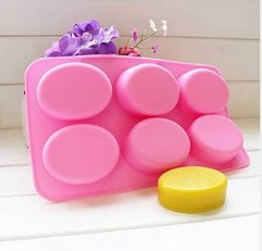 Silicone Oval Soap Mold 6 cavity