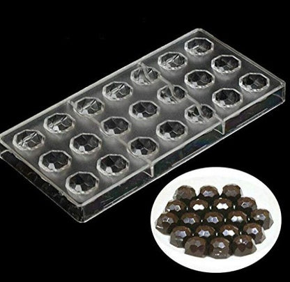 21 Cavity Octagon Round Acrylic Chocolate Mold