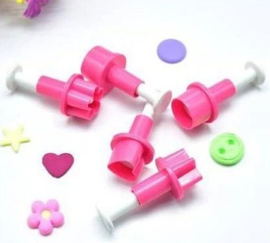 Pink Small Multi Shapes Plunger Cutter Set