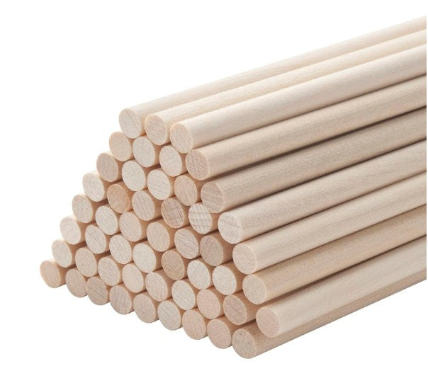 Wooden Cake Dowel Rods 30x1cm 12pcs Pack