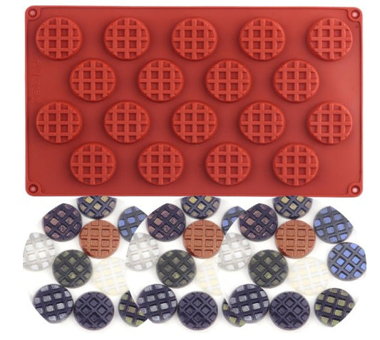 Silicon 18 Cavity Mini Waffles Chocolate Mold