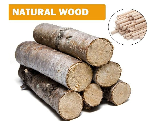 Wooden Cake Dowel Rods 30x0.6cm 12pcs Pack