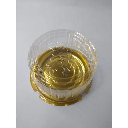Golden Base Clear Cake Box Size 3" X 5" 6 piece