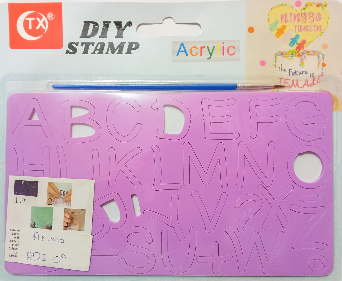 Acrylic Arimo Fonts Diy Cake Stamp