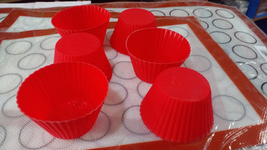 Silicon Muffin Cups 6pcs Set Size 2" x 2.2"