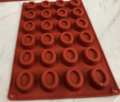 Silicone Mini Oval Donut Tray 24 Cavity