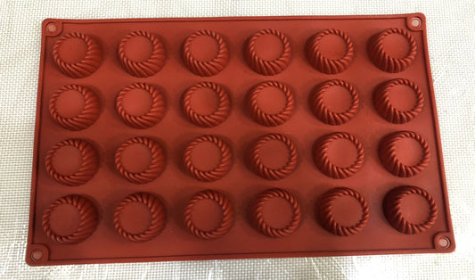 Silicone Round Swirl Tray 24 Cavity