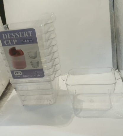 New Style Plastic Shot Glass 10pc size 2.5" x 1.5" W/O Cap