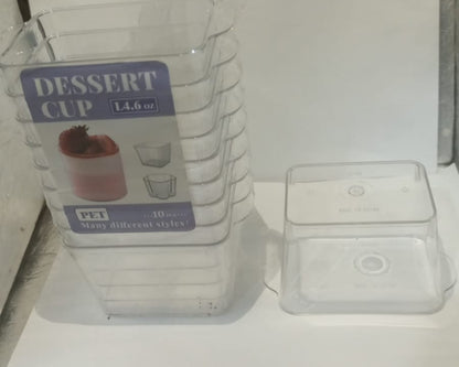 New Style Plastic Shot Glass 10pc size 2.5" x 1.5" W/O Cap