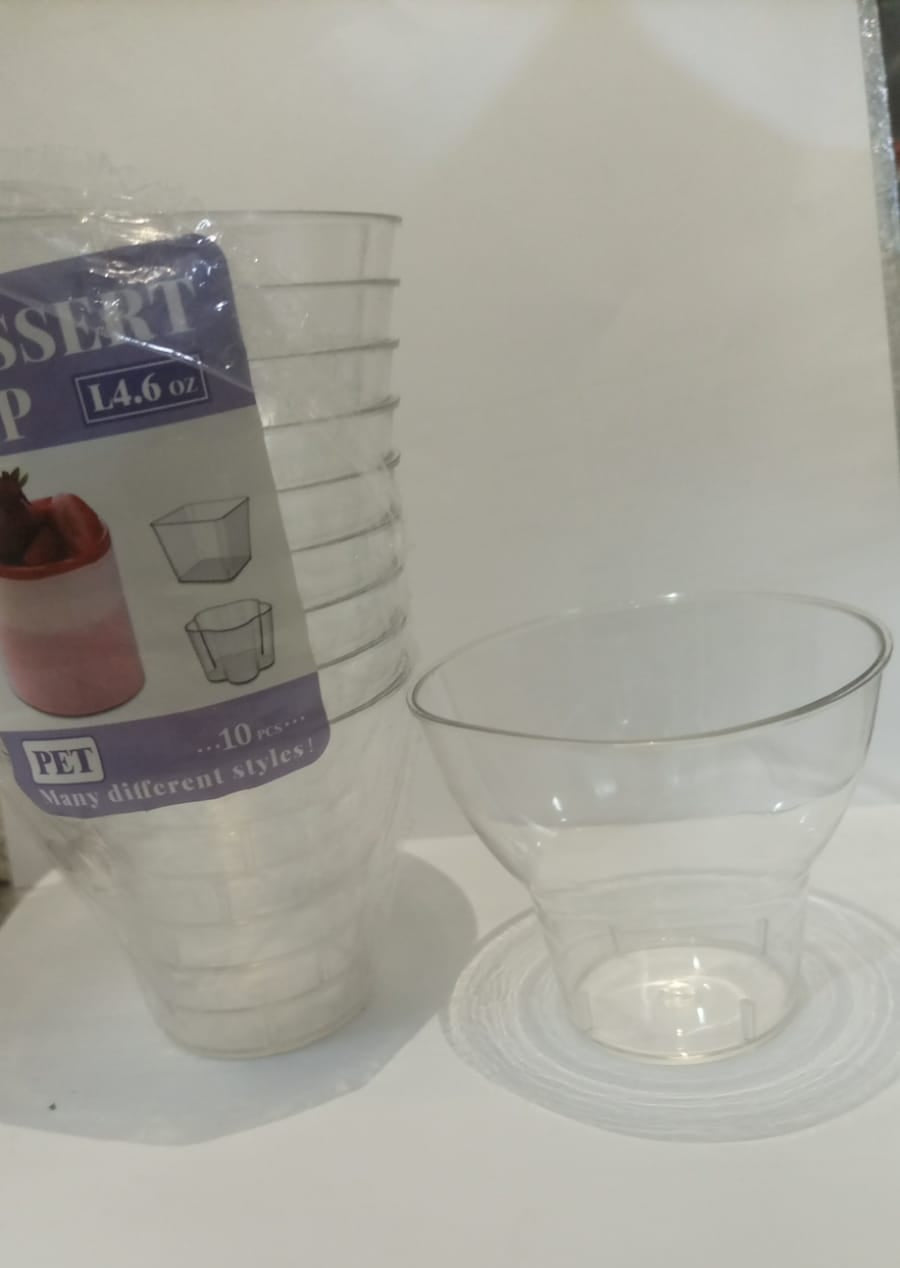 New Style Plastic Shot Glass 10pc size 2.5" x 1.5" W/O Cap