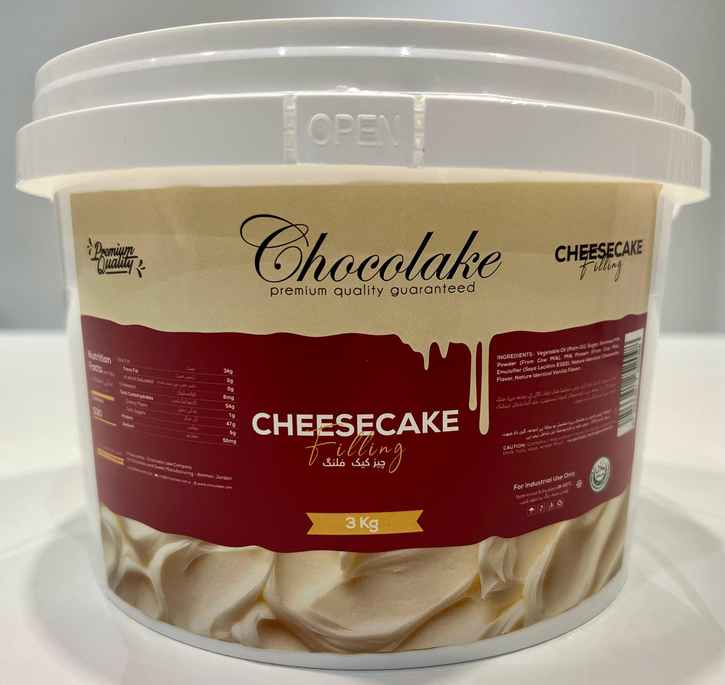 Chocolake Cheesecake Filling 3kg Bucket