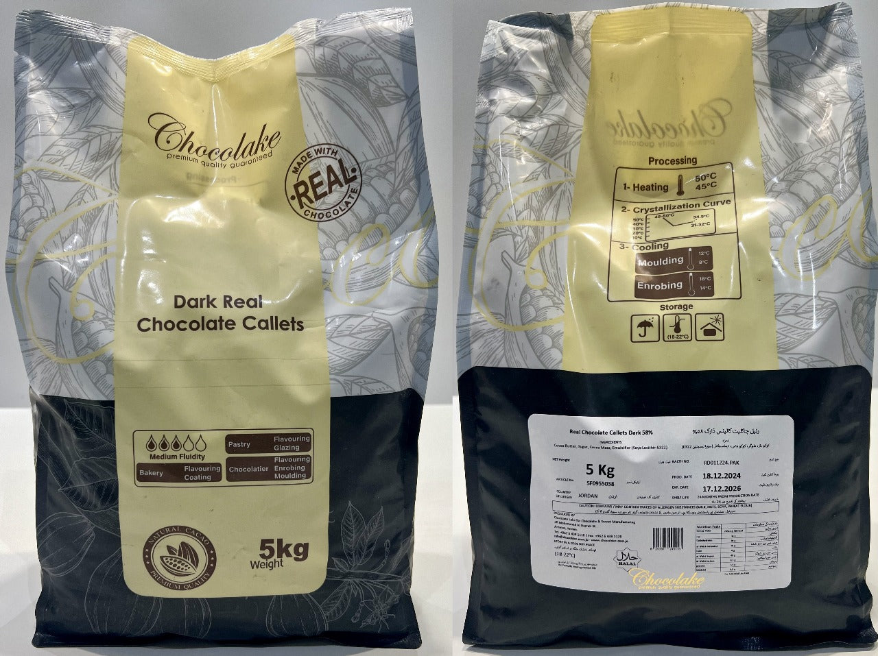 Chocolake Real Dark Chocolate 58% 5kg