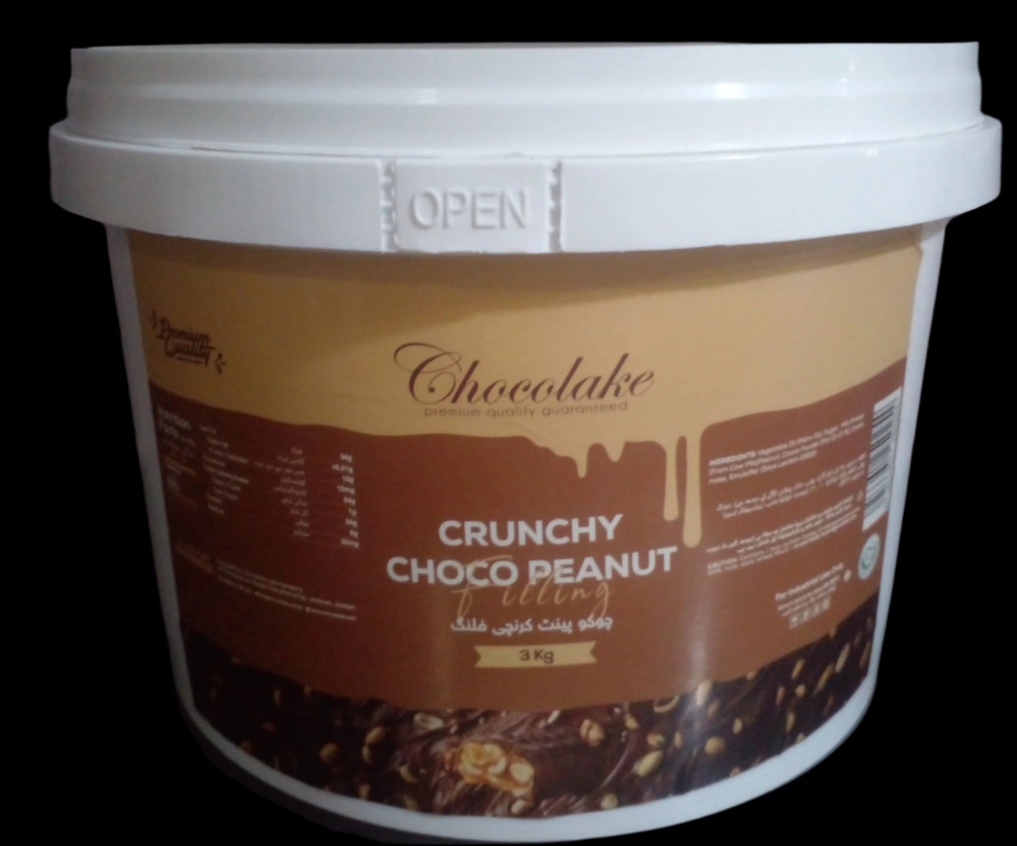 Chocolake Crunchy Choco Peanut Filling 3kg Bucket