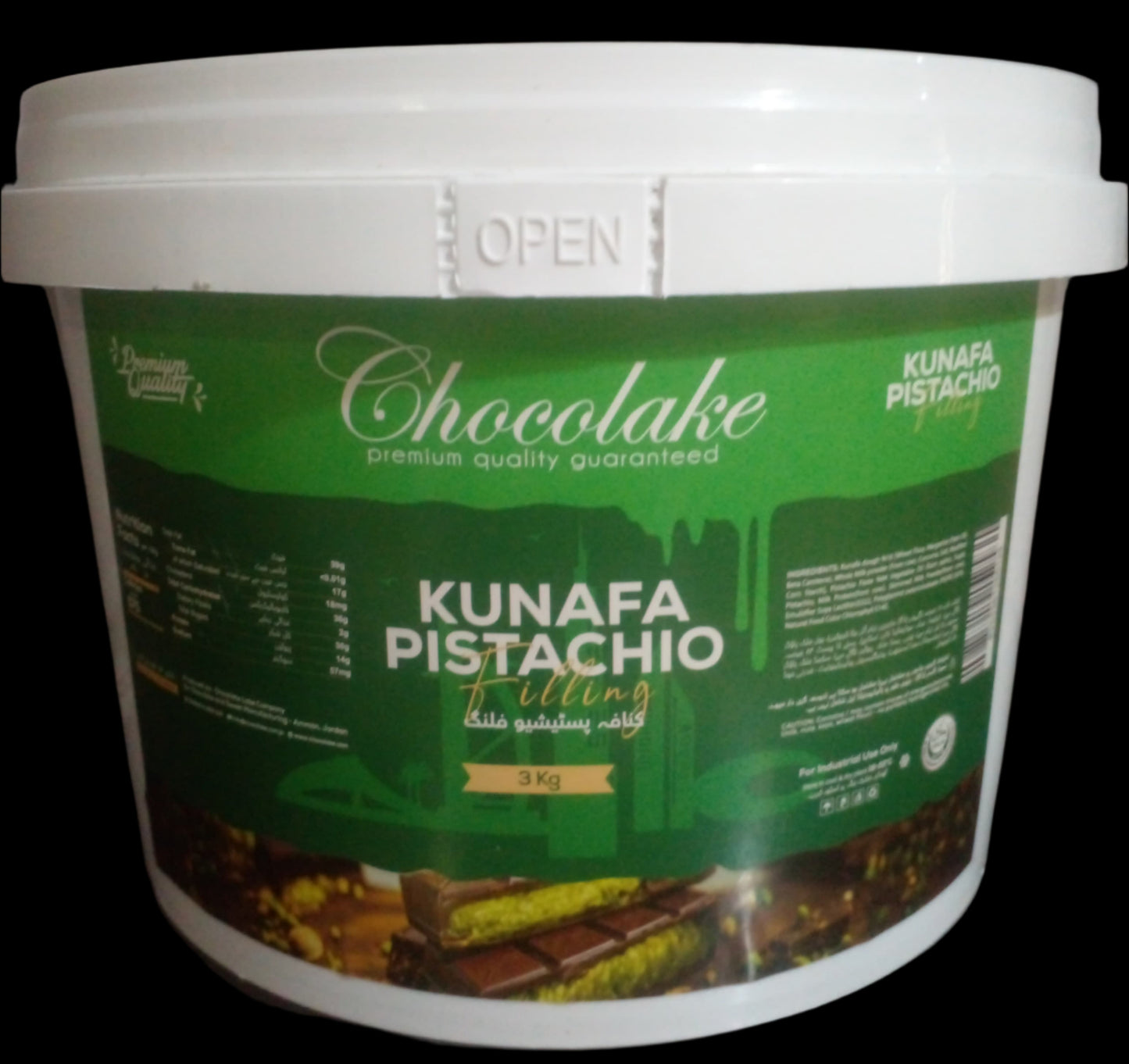 Chocolake Kunafa Pistachio Filling 3kg Bucket