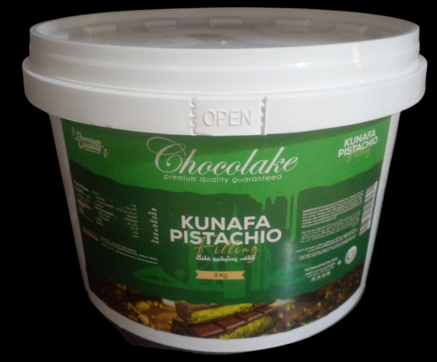 Chocolake Kunafa Pistachio Filling 3kg Bucket