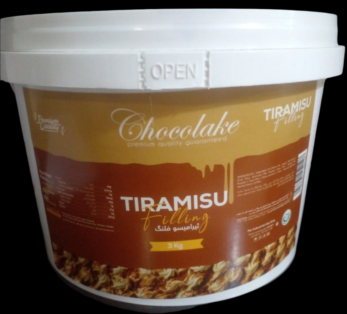 Chocolake Tiramissu Filling 3kg	 Bucket