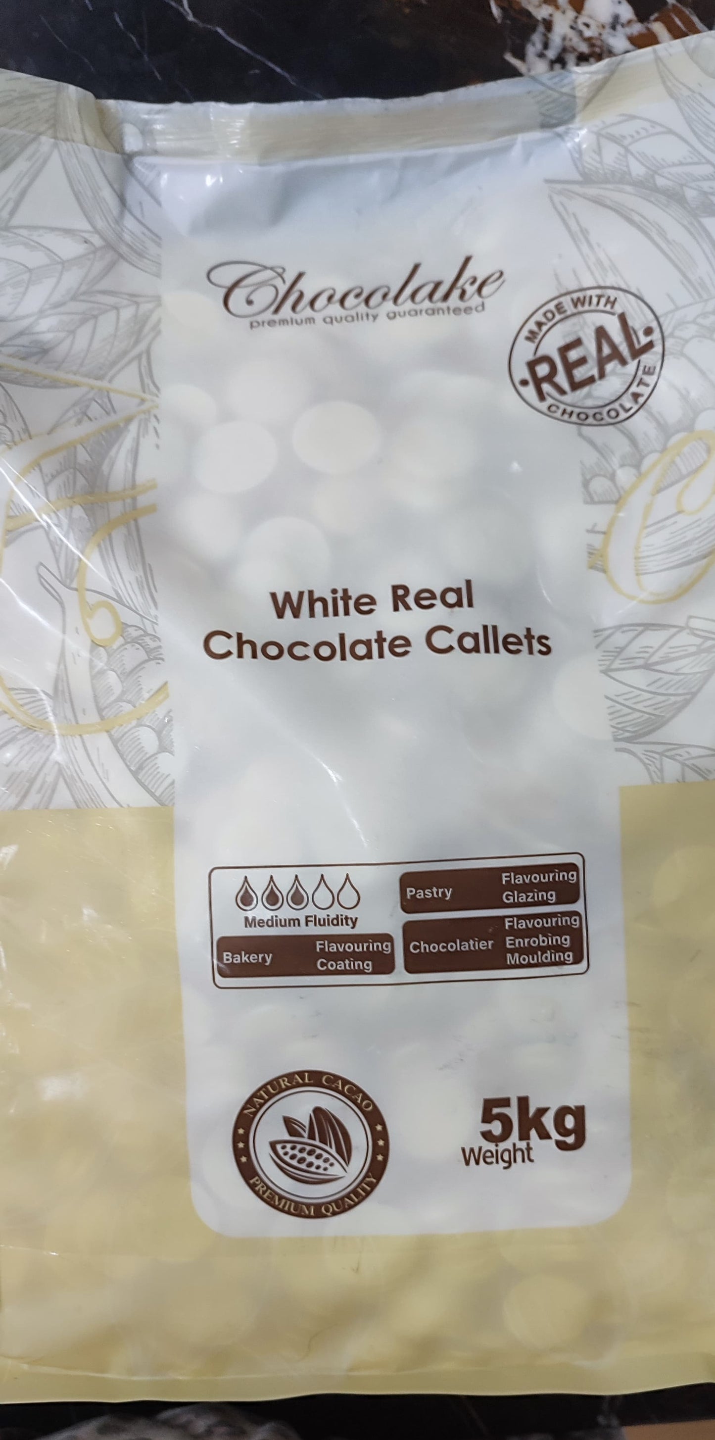 Chocolake Real White Chocolate 38% 5kg