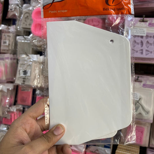 White Dough Plastic Scrapper 3pcs Set