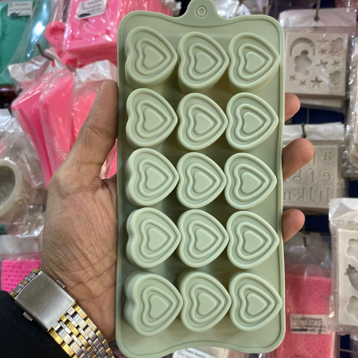 DOUBLE HEART SILICON CHOCOLATE MOLD