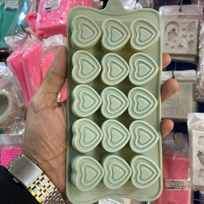 DOUBLE HEART SILICON CHOCOLATE MOLD