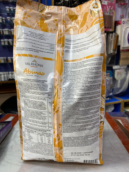 Valrhona Abinao 85% Dark Chocolate Fèves 3kg Bag