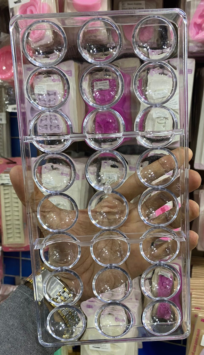 24 Cavity Medium Semicircle Round Acrylic Chocolate Mold
