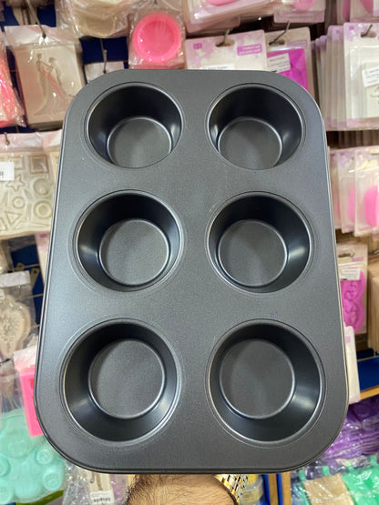 6 Cavity Cupcake Tray Non Stick