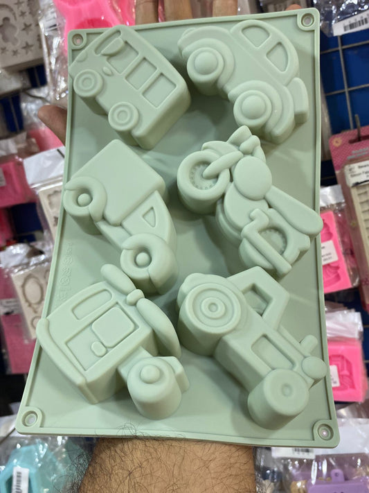 Silicon 6 Cavity Deep Transport Chocolate Mold