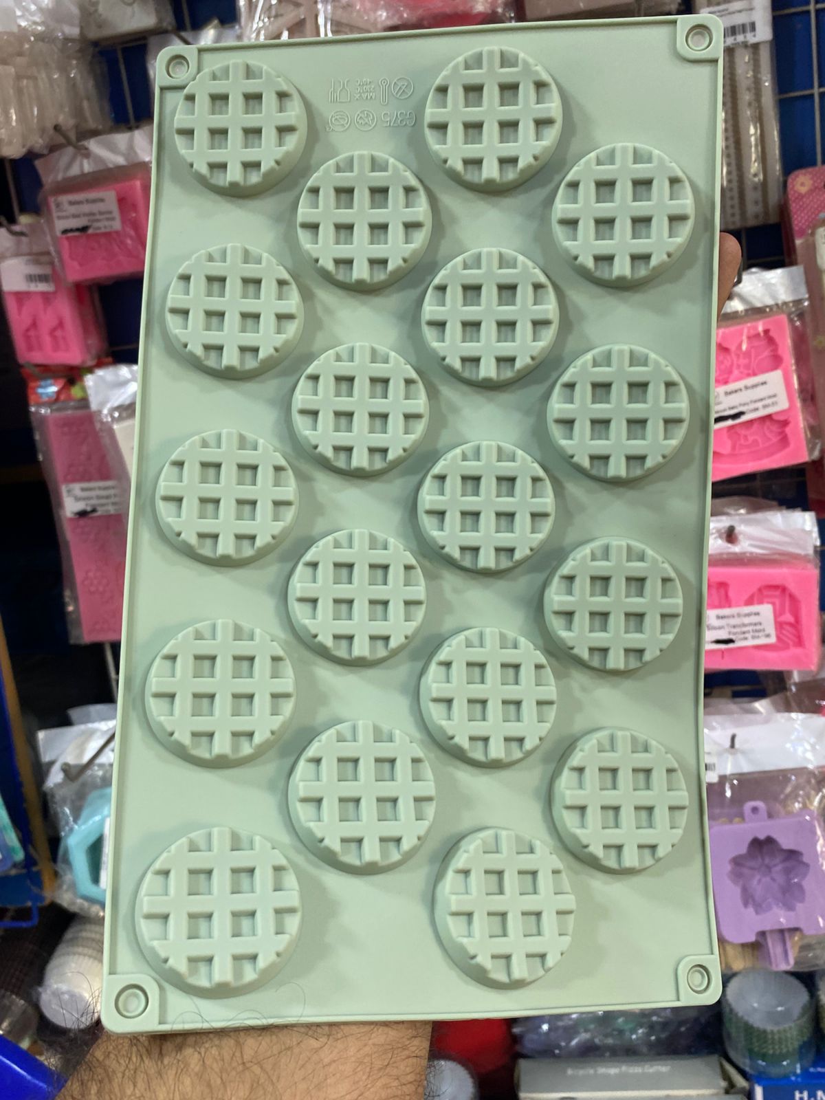 Silicon 18 Cavity Mini Waffles Chocolate Mold
