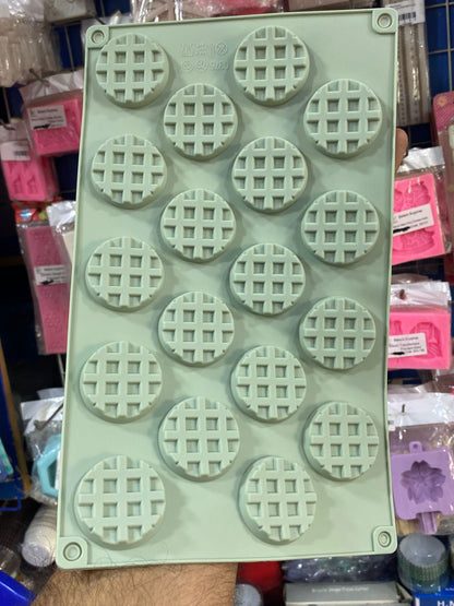 Silicon 18 Cavity Mini Waffles Chocolate Mold