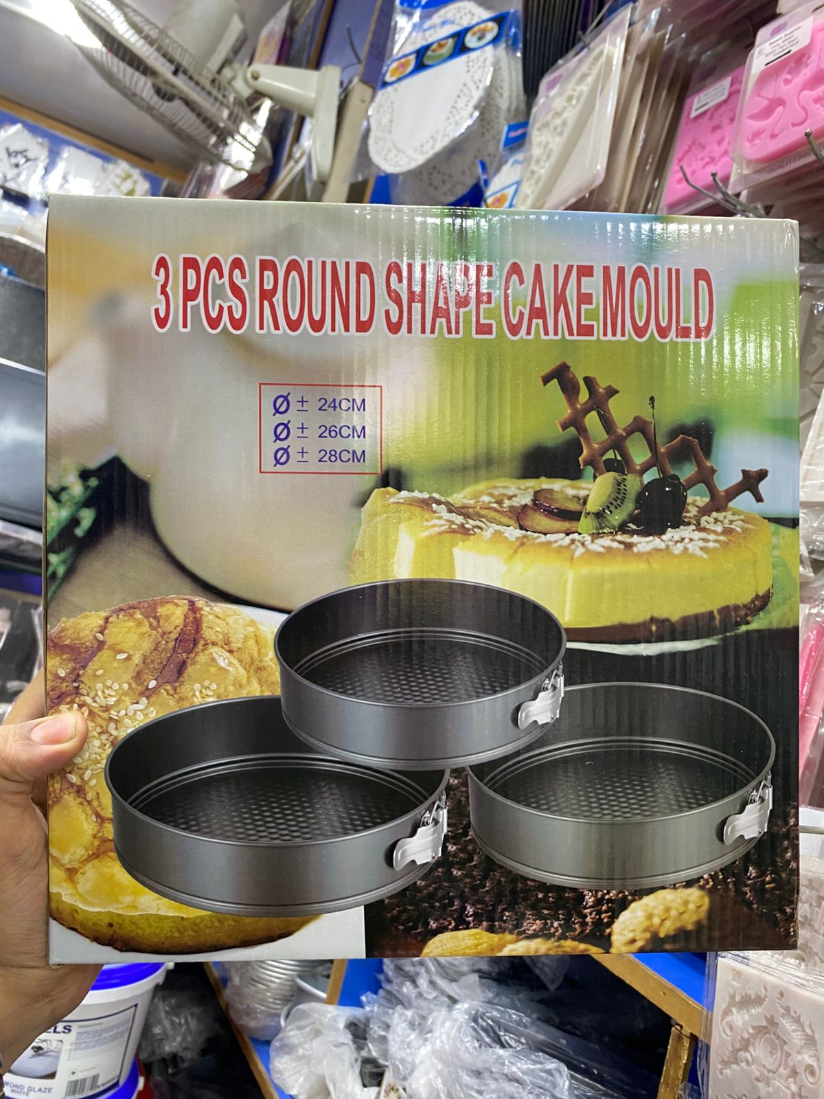 NS Clip Form Round Cake Pan 3pcs Set