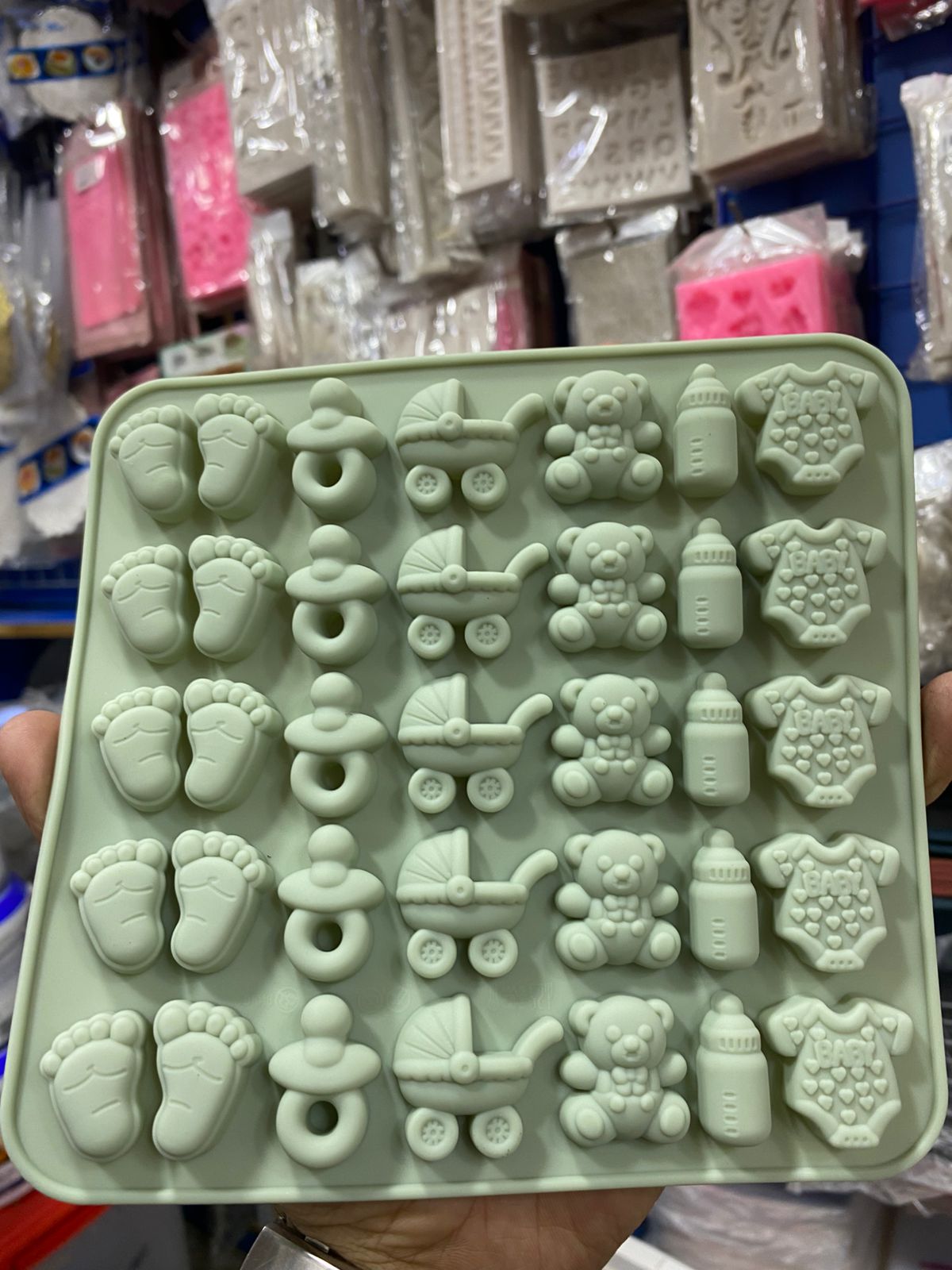 Silicon Baby Shower Theme Mini Chocolate mold