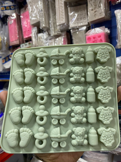 Silicon Baby Shower Theme Mini Chocolate mold