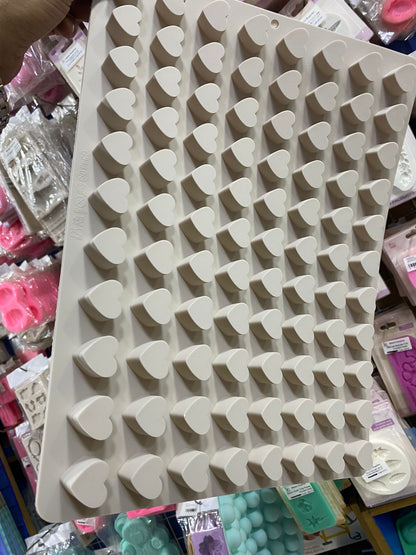 Commercial Silicon 88 Cavity Heart Chocolate Mold