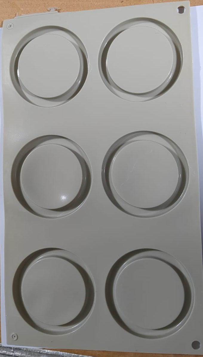 Silicon 6 Cavity Thin Bagel Mold