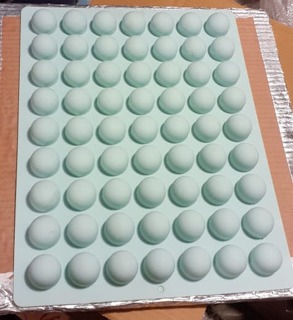 Commercial Silicon 63 Cavity Round Chocolate Mold