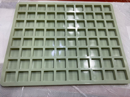 Commercial Silicon 80 Cavity Square Chocolate Mold