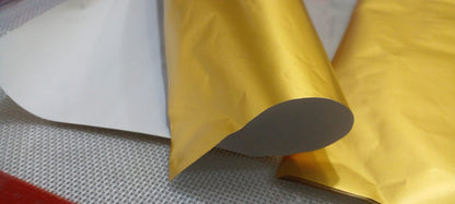 Flat Matt Gold Paper Backed Aluminium Foil Chocolate Wrapping Paper Large Chocolate