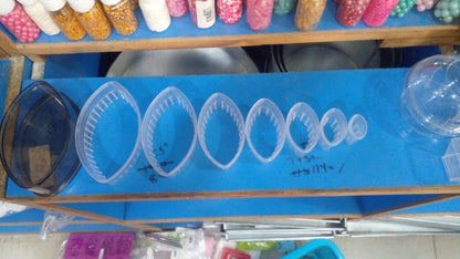 Marquise Shape Pastry Cutters Double Sided 7pcs set