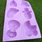 Baby Shower Party Silicon Mold Tray size 11" x 6.8"