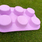 6 Cavity Silicon Cupcake Tray 2.2″ Bottom