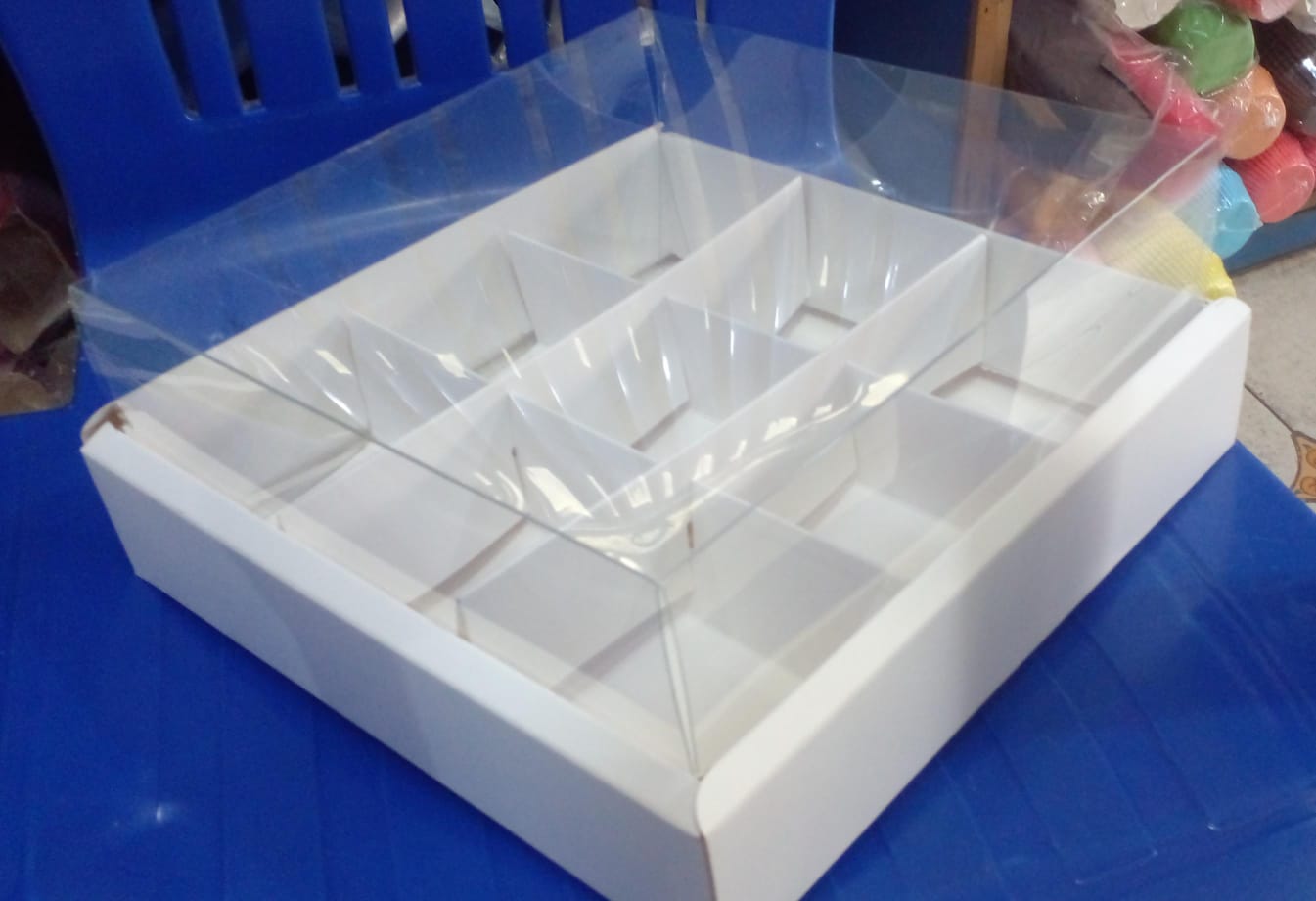 New Imported  Brownie Box 9 Cavity Card Material size 9.5" X 9.5" x 2"