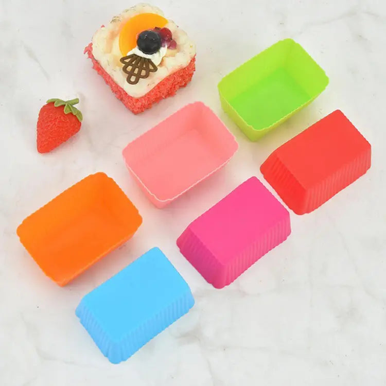 Silicon Rectangle Shape Baking Cup Size 2.5 × 1.5 × 1"