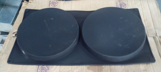 Silicone 2 Cavity Round Large Disk Mold