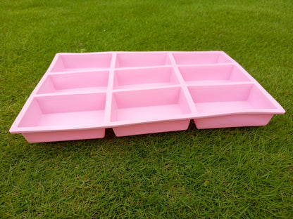 Rectangle Cake Silicon Mold Tray 9 Cavity size 11" x 7.5"
