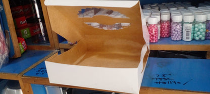 Tart Cookie White Box size 8 x 8 x 2"