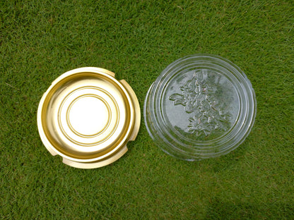 Golden Base Clear Cake Box Size 3" X 5" 6 piece