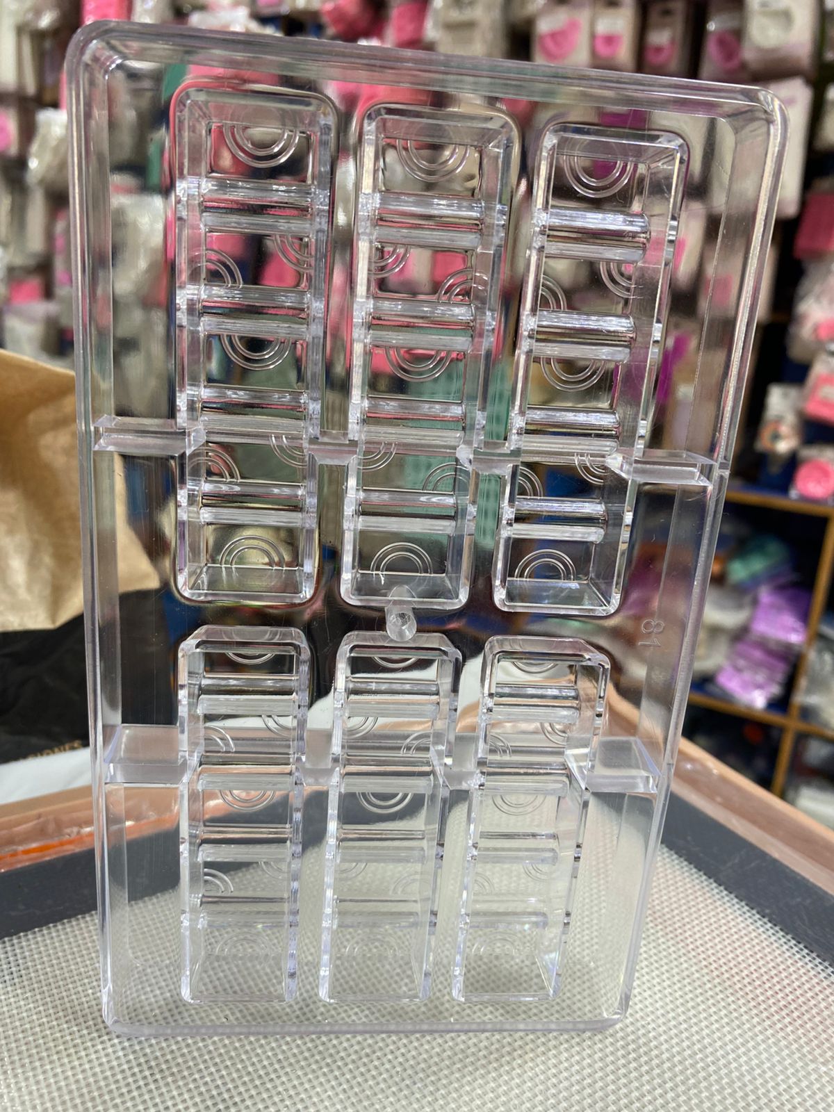 6 Cavity Rectangle Joy Bar Acrylic Chocolate Mold