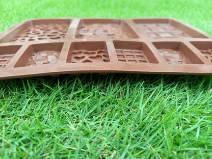Multi Shapes Bars Silicon Chocolate Mold size 7" x 5"